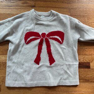 Target Holiday Crewneck Pullover Sweater New Day Oatmeal Red